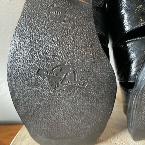 Power Sole Black Sling Back Heels Size 38 EUC - Picture 7 of 8